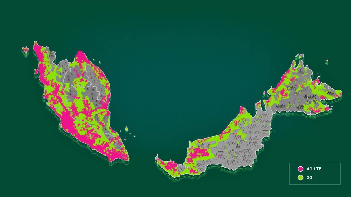 malaysia coverage mapa