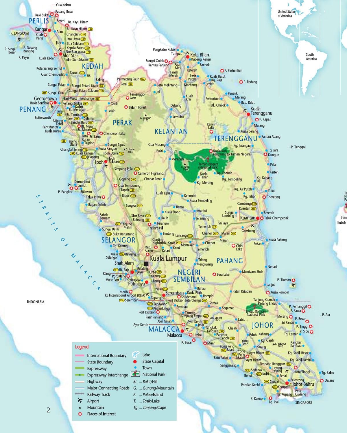 malaysia beach mapa