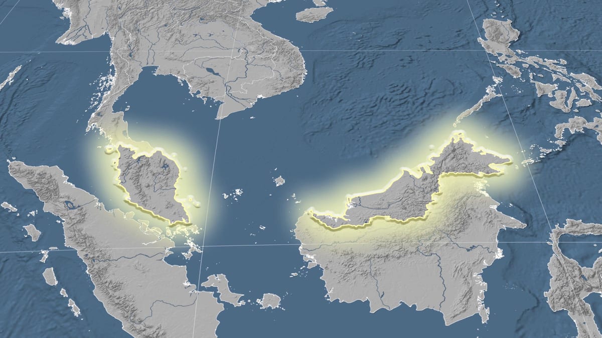 mapa ng malaysia elevation