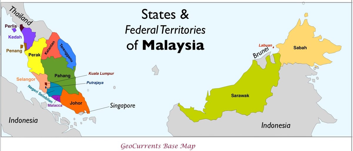 mapa ng malaysia lalawigan