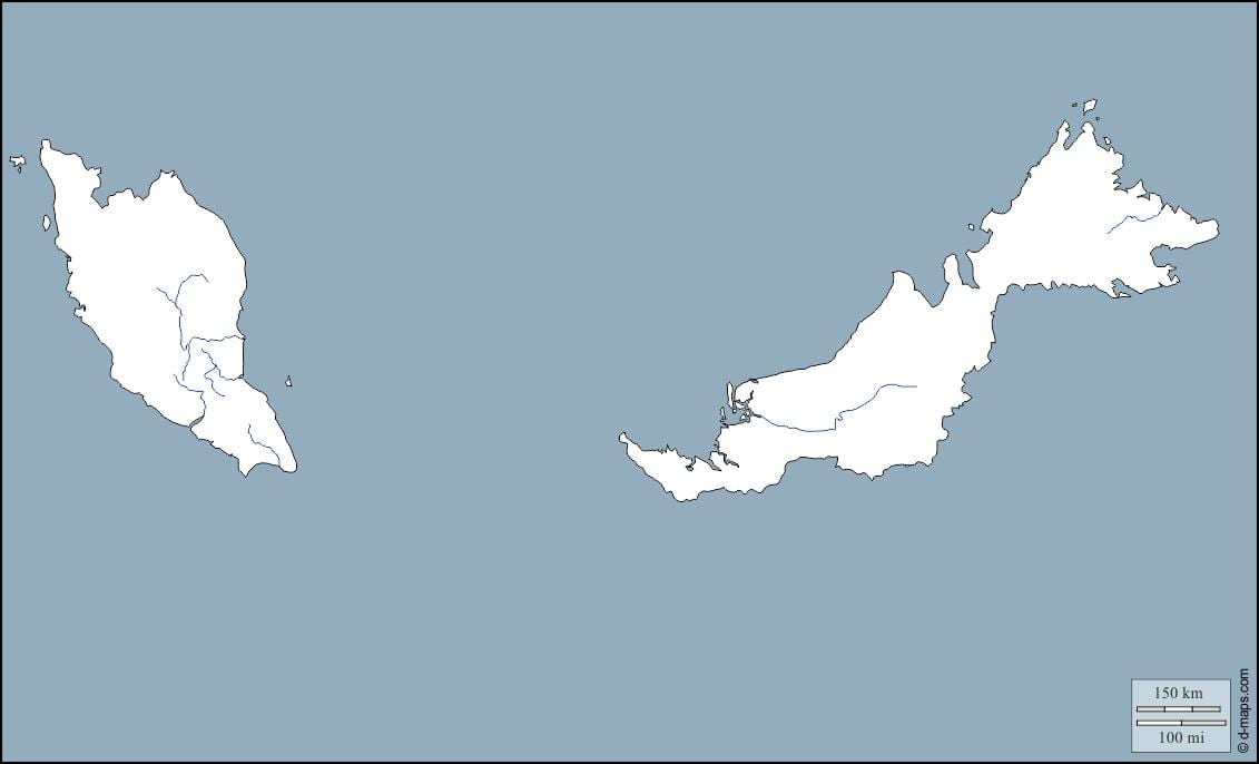 mapa ng malaysia mapa balangkas