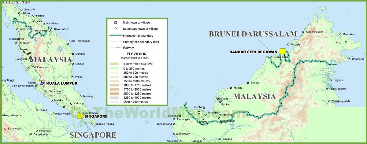 malaysia heograpiya mapa