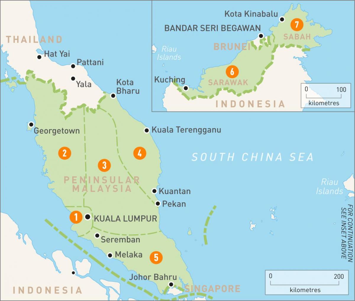 malaysia rehiyon mapa