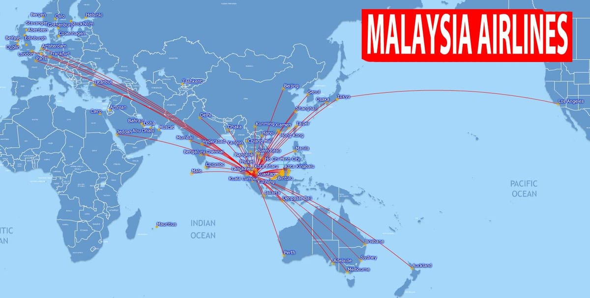 mapa ng malaysia ruta