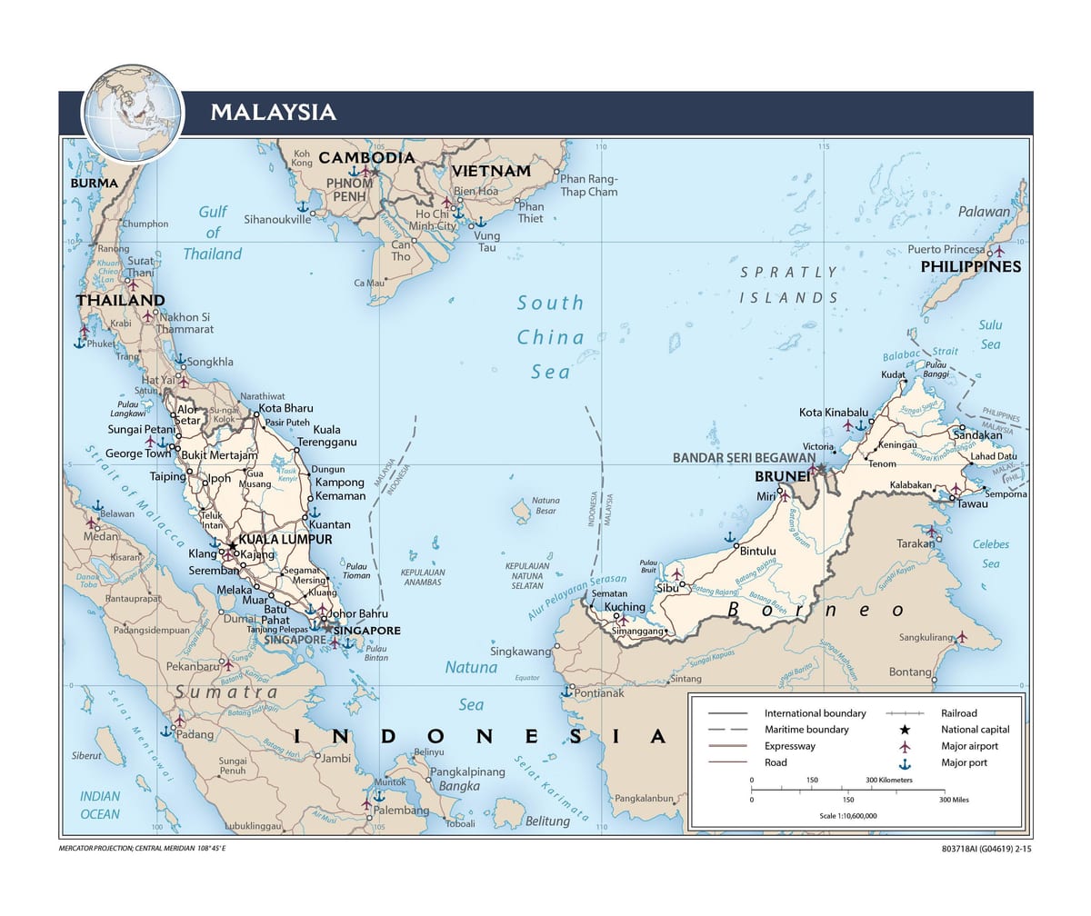 mapa ng malaysia sea port