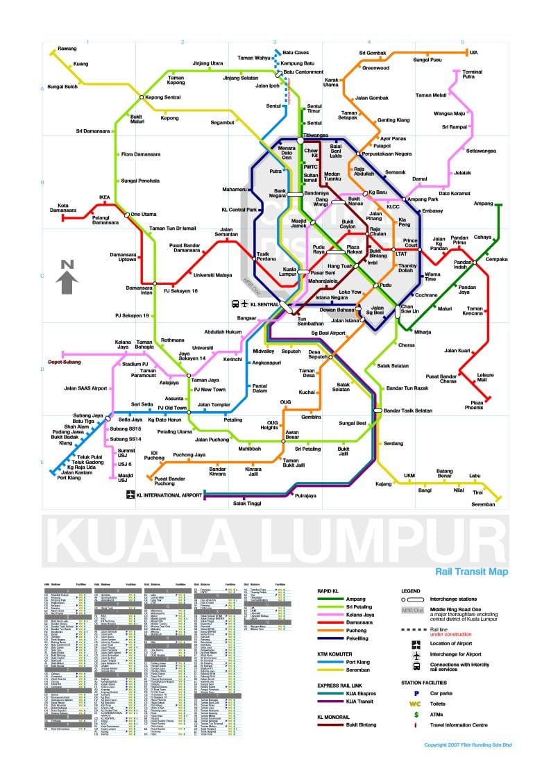 mrt line 3 mga ruta sa mapa ng malaysia