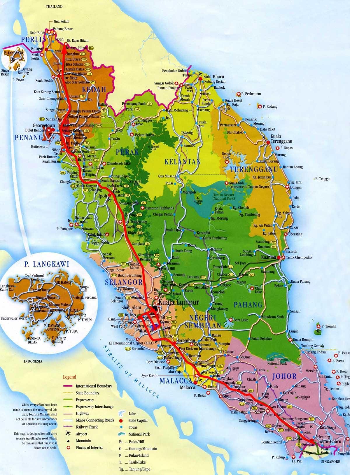 mapa ng timog malaysia
