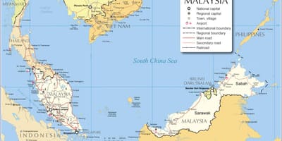 Mga paliparan sa malaysia mapa