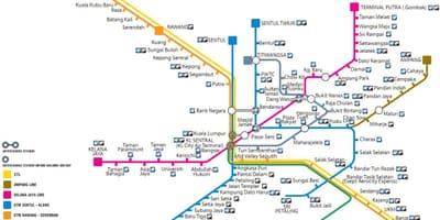 Mga pampublikong transportasyon mga mapa ng malaysia