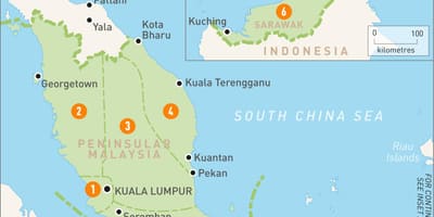 Malaysia rehiyon mapa