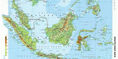 Mapa ng malaysia topographic