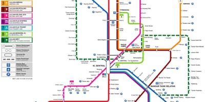Transit mapa ng malaysia