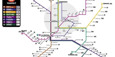 Mapa ng transportasyon ng malaysia