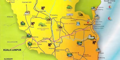 Mapa ng pahang estado ng malaysia