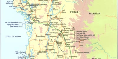 Mapa ng perak estado ng malaysia