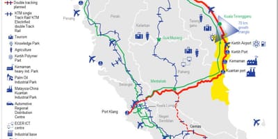 Mapa ng silangang baybayin ng malaysia