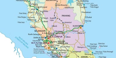 Penisular malaysia mapa